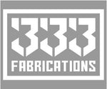 333 FABRICATIONS White Block Decal